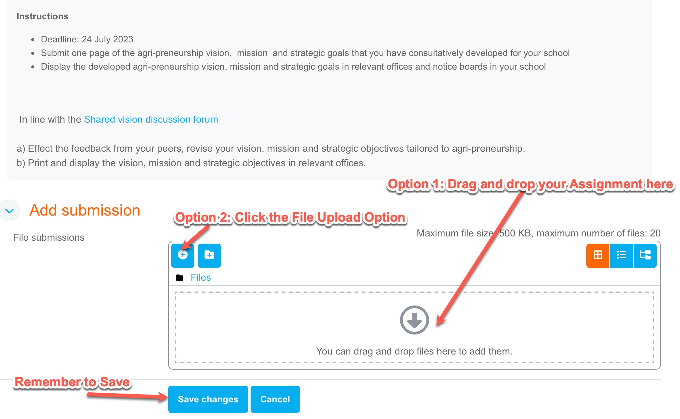 Uploading Assignment